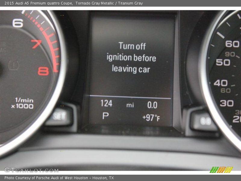 Tornado Gray Metallic / Titanium Gray 2015 Audi A5 Premium quattro Coupe