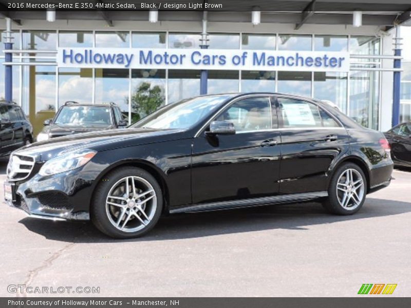 Black / designo Light Brown 2016 Mercedes-Benz E 350 4Matic Sedan