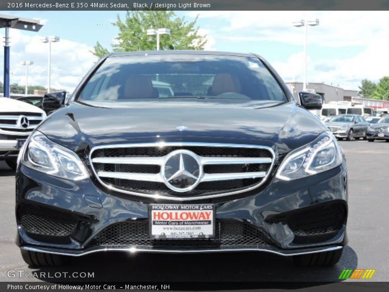 Black / designo Light Brown 2016 Mercedes-Benz E 350 4Matic Sedan