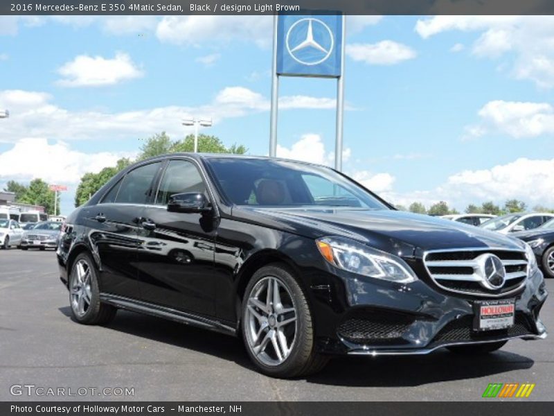 Black / designo Light Brown 2016 Mercedes-Benz E 350 4Matic Sedan