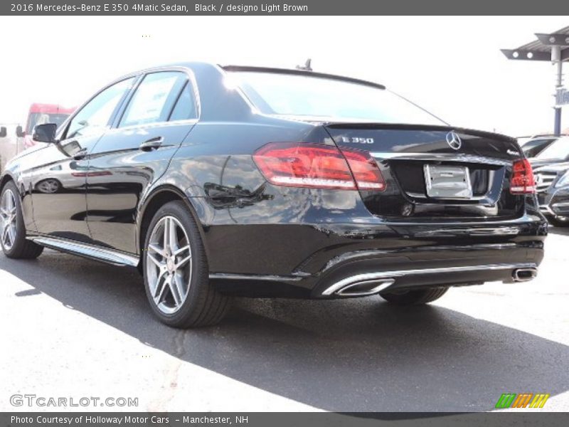 Black / designo Light Brown 2016 Mercedes-Benz E 350 4Matic Sedan