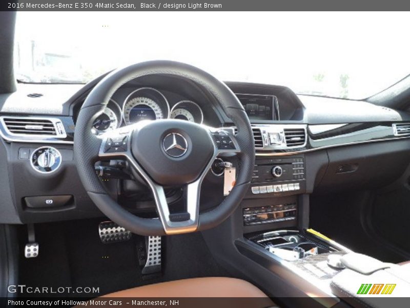 Black / designo Light Brown 2016 Mercedes-Benz E 350 4Matic Sedan