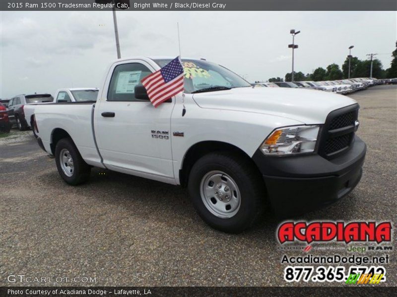 Bright White / Black/Diesel Gray 2015 Ram 1500 Tradesman Regular Cab