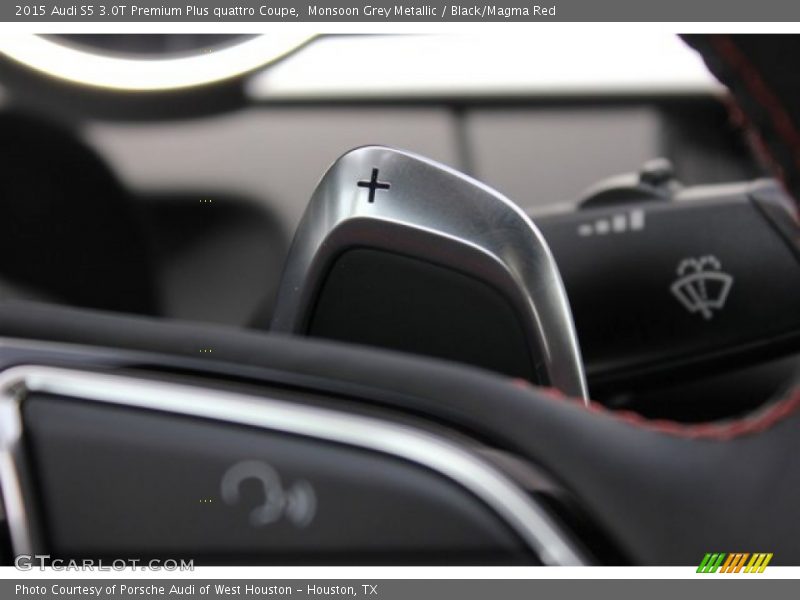 Monsoon Grey Metallic / Black/Magma Red 2015 Audi S5 3.0T Premium Plus quattro Coupe
