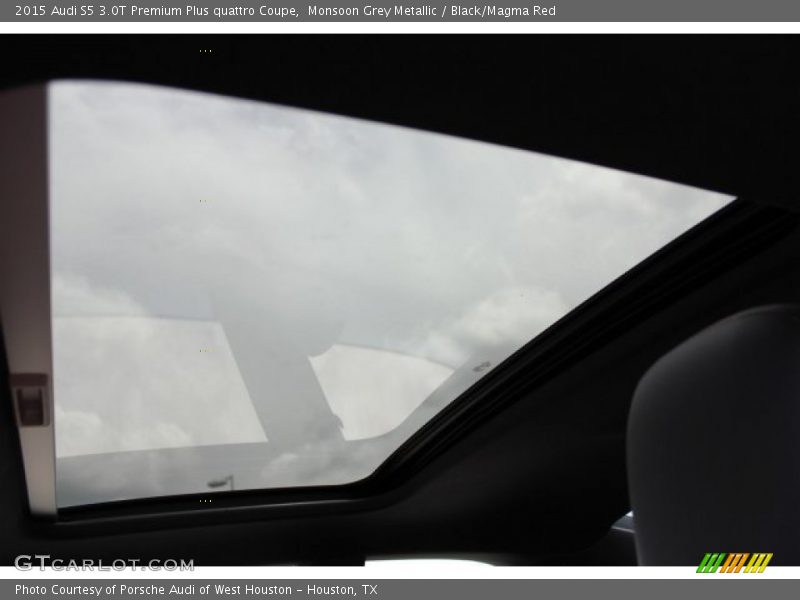 Monsoon Grey Metallic / Black/Magma Red 2015 Audi S5 3.0T Premium Plus quattro Coupe