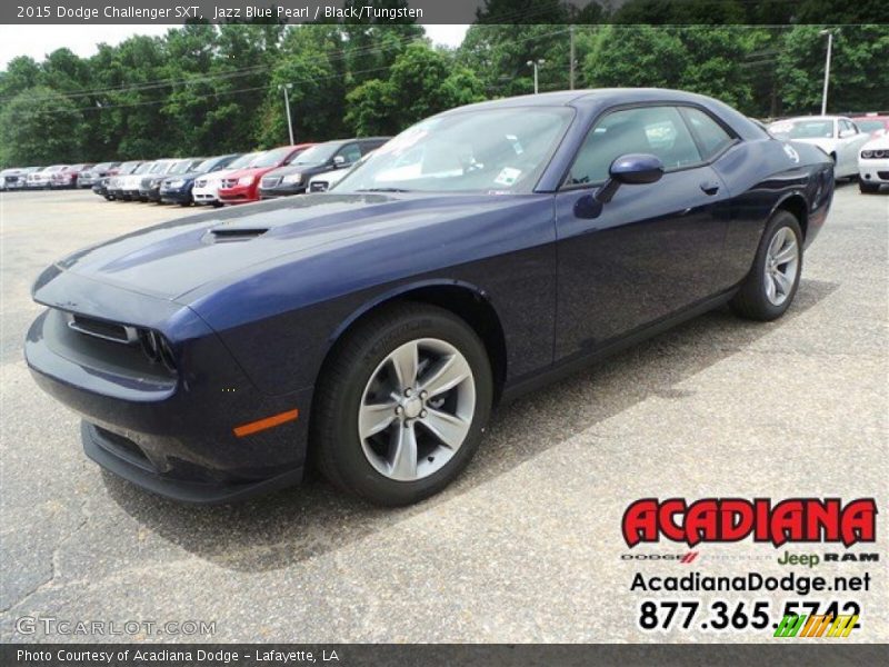 Jazz Blue Pearl / Black/Tungsten 2015 Dodge Challenger SXT