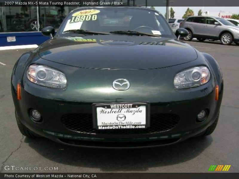 Highland Green / Black 2007 Mazda MX-5 Miata Touring Roadster