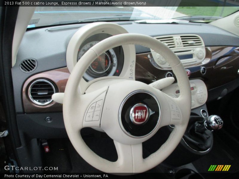Espresso (Brown) / Marrone/Avorio (Brown/Ivory) 2013 Fiat 500 c cabrio Lounge