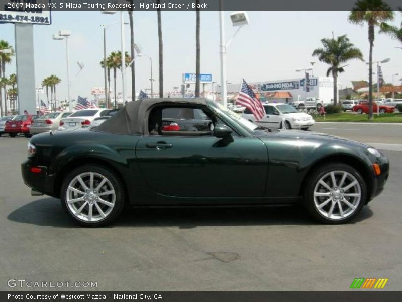 Highland Green / Black 2007 Mazda MX-5 Miata Touring Roadster