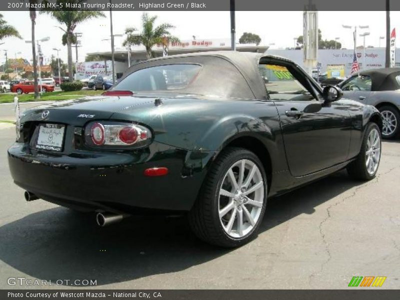 Highland Green / Black 2007 Mazda MX-5 Miata Touring Roadster