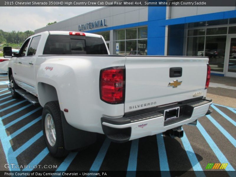 Summit White / High Country Saddle 2015 Chevrolet Silverado 3500HD High Country Crew Cab Dual Rear Wheel 4x4