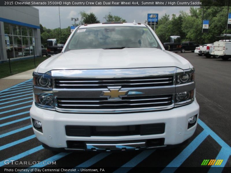 Summit White / High Country Saddle 2015 Chevrolet Silverado 3500HD High Country Crew Cab Dual Rear Wheel 4x4