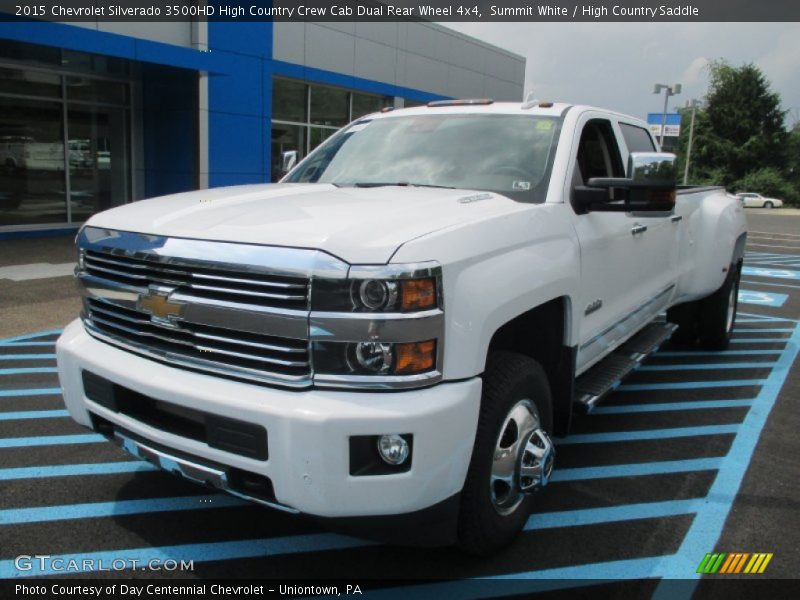 Summit White / High Country Saddle 2015 Chevrolet Silverado 3500HD High Country Crew Cab Dual Rear Wheel 4x4