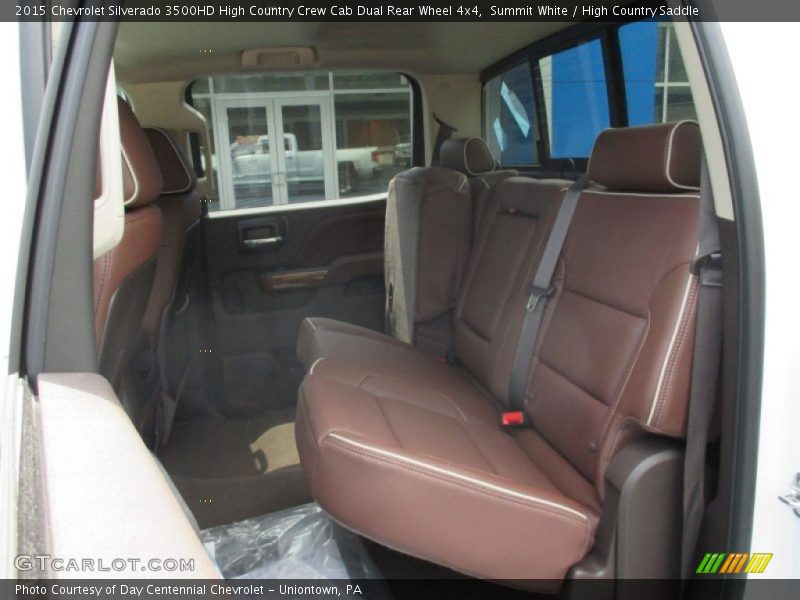 Rear Seat of 2015 Silverado 3500HD High Country Crew Cab Dual Rear Wheel 4x4