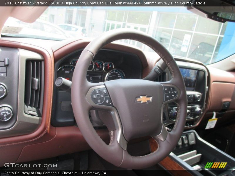 Summit White / High Country Saddle 2015 Chevrolet Silverado 3500HD High Country Crew Cab Dual Rear Wheel 4x4