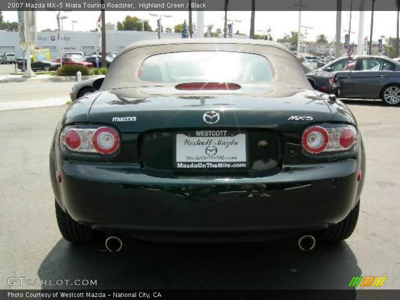 Highland Green / Black 2007 Mazda MX-5 Miata Touring Roadster