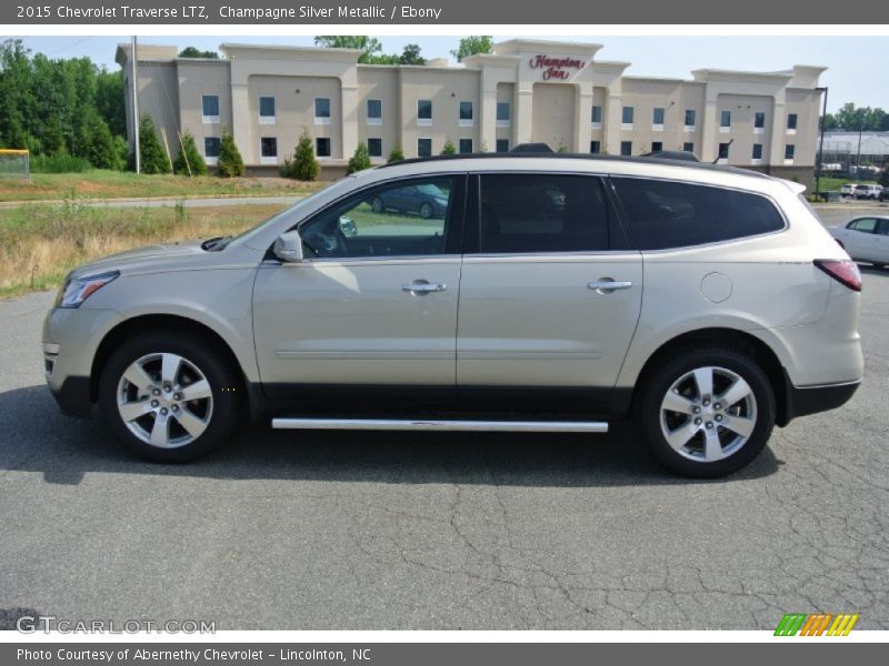 Champagne Silver Metallic / Ebony 2015 Chevrolet Traverse LTZ
