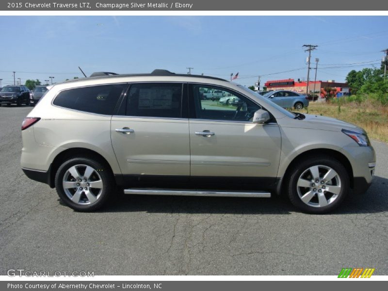 Champagne Silver Metallic / Ebony 2015 Chevrolet Traverse LTZ