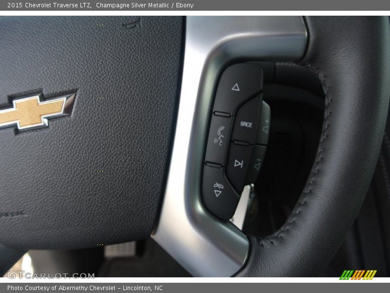 Champagne Silver Metallic / Ebony 2015 Chevrolet Traverse LTZ