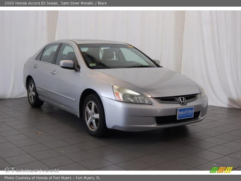 Satin Silver Metallic / Black 2003 Honda Accord EX Sedan