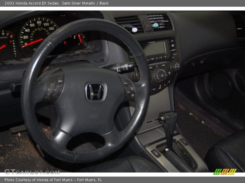 Satin Silver Metallic / Black 2003 Honda Accord EX Sedan