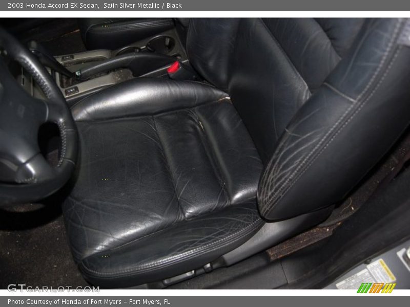 Satin Silver Metallic / Black 2003 Honda Accord EX Sedan