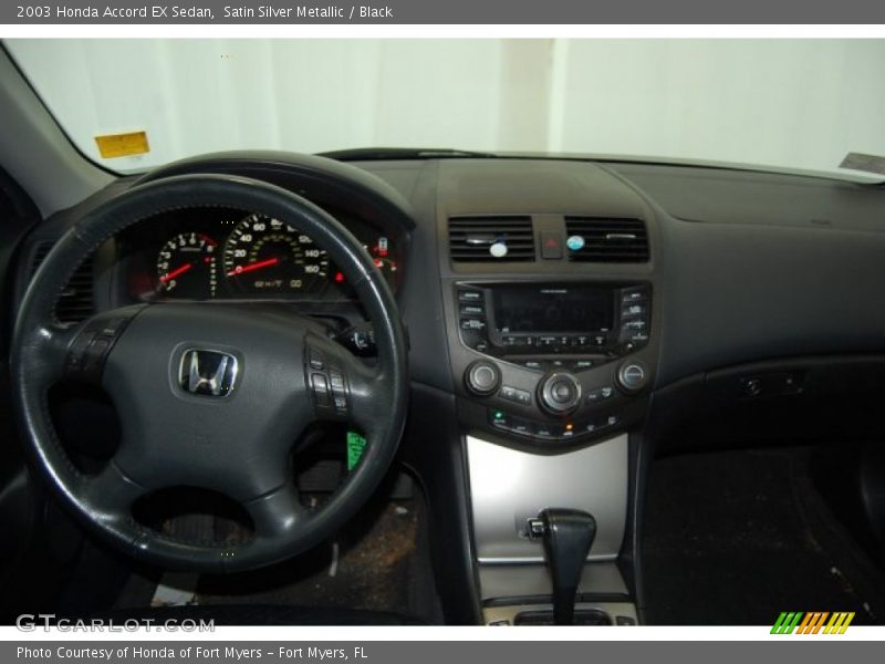 Satin Silver Metallic / Black 2003 Honda Accord EX Sedan