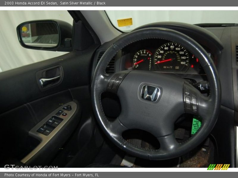 Satin Silver Metallic / Black 2003 Honda Accord EX Sedan