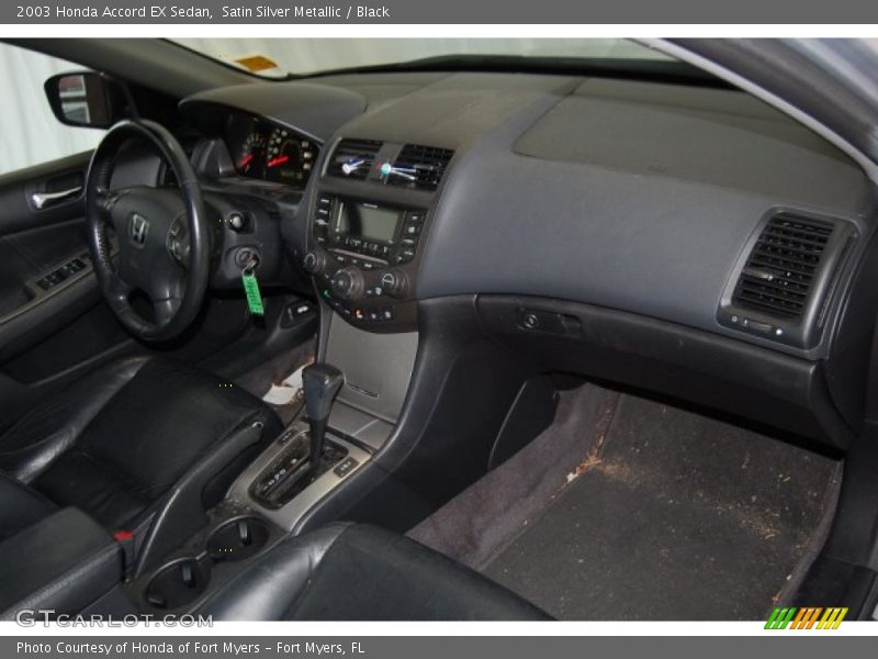 Satin Silver Metallic / Black 2003 Honda Accord EX Sedan