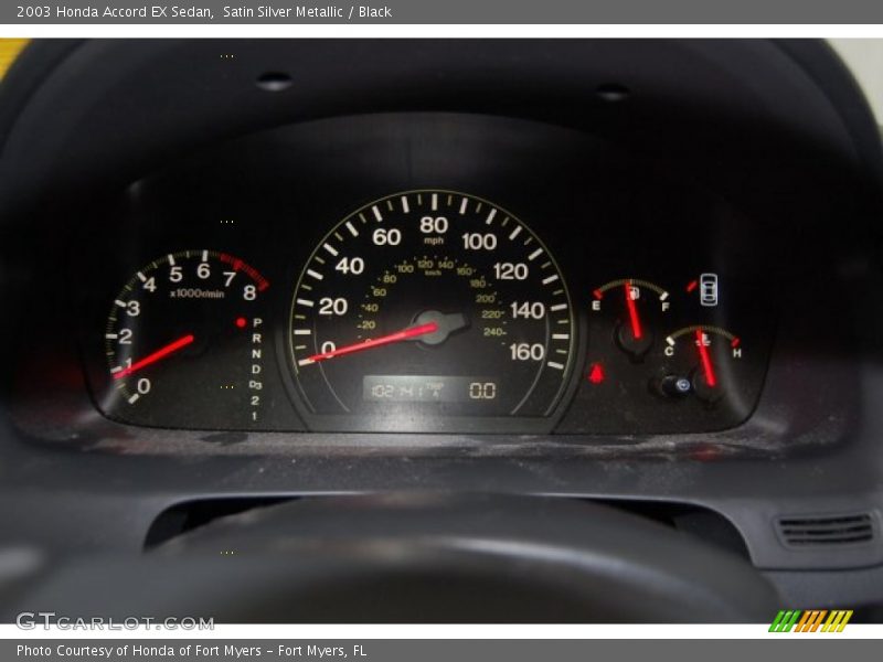 Satin Silver Metallic / Black 2003 Honda Accord EX Sedan