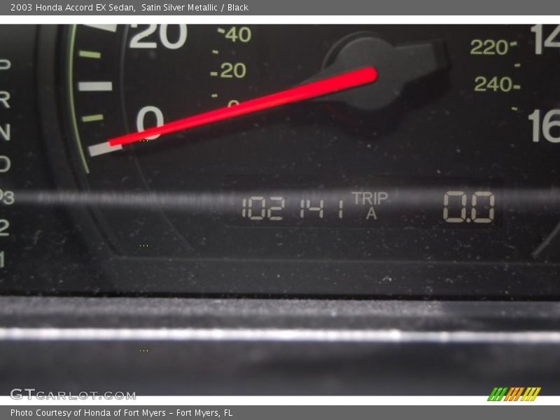 Satin Silver Metallic / Black 2003 Honda Accord EX Sedan