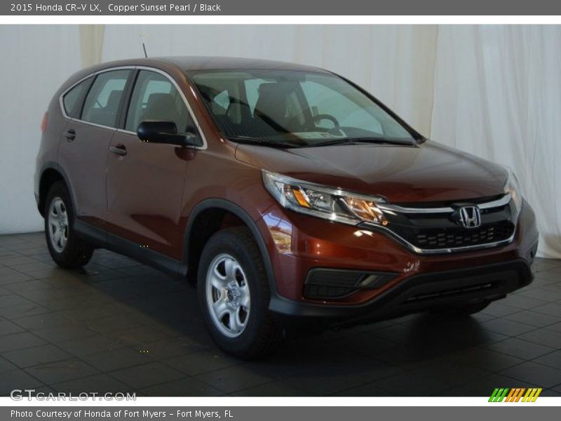 Copper Sunset Pearl / Black 2015 Honda CR-V LX