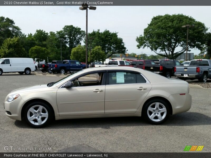 Gold Mist Metallic / Cocoa/Cashmere 2010 Chevrolet Malibu LS Sedan