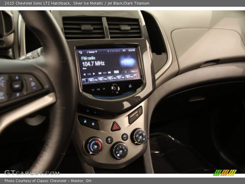 Silver Ice Metallic / Jet Black/Dark Titanium 2015 Chevrolet Sonic LTZ Hatchback