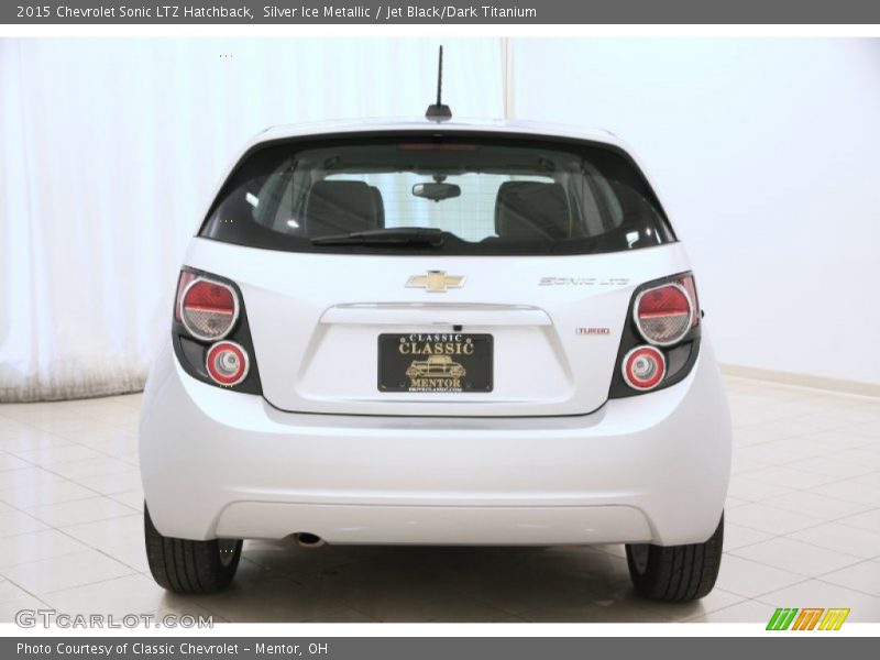 Silver Ice Metallic / Jet Black/Dark Titanium 2015 Chevrolet Sonic LTZ Hatchback