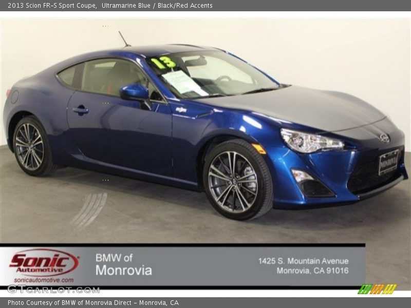 Ultramarine Blue / Black/Red Accents 2013 Scion FR-S Sport Coupe