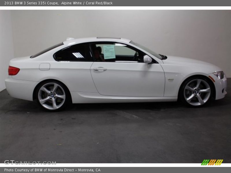 Alpine White / Coral Red/Black 2013 BMW 3 Series 335i Coupe