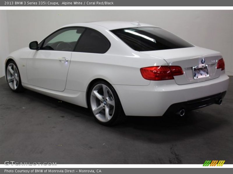 Alpine White / Coral Red/Black 2013 BMW 3 Series 335i Coupe
