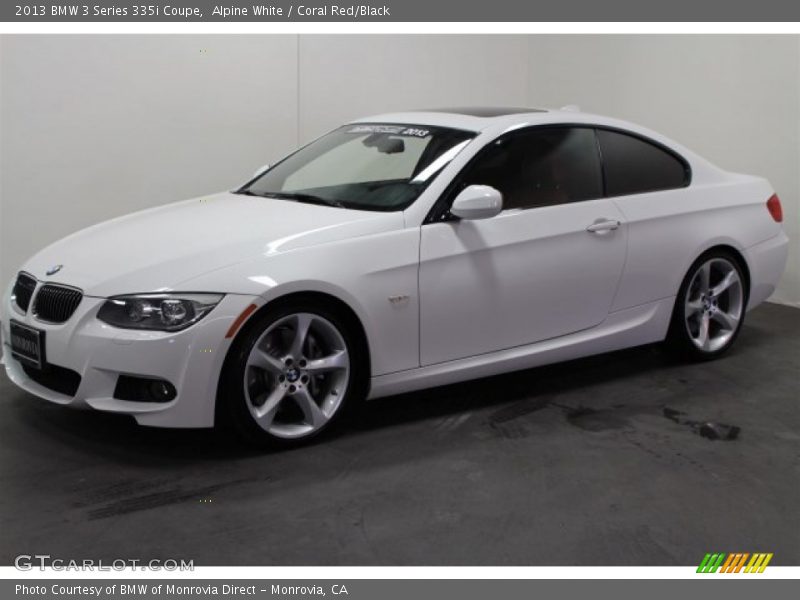 Alpine White / Coral Red/Black 2013 BMW 3 Series 335i Coupe