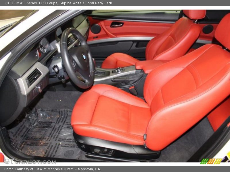 Alpine White / Coral Red/Black 2013 BMW 3 Series 335i Coupe