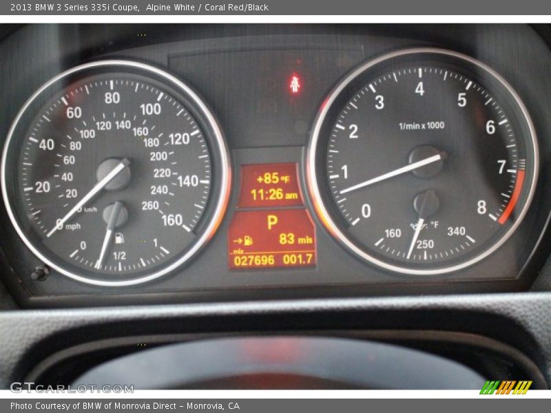 Alpine White / Coral Red/Black 2013 BMW 3 Series 335i Coupe