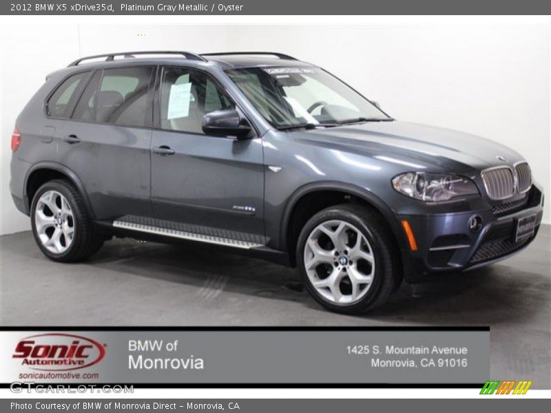 Platinum Gray Metallic / Oyster 2012 BMW X5 xDrive35d