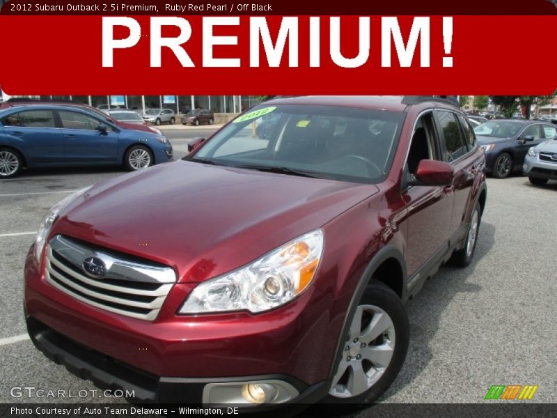 Ruby Red Pearl / Off Black 2012 Subaru Outback 2.5i Premium