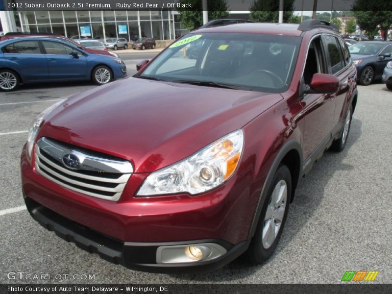 Ruby Red Pearl / Off Black 2012 Subaru Outback 2.5i Premium