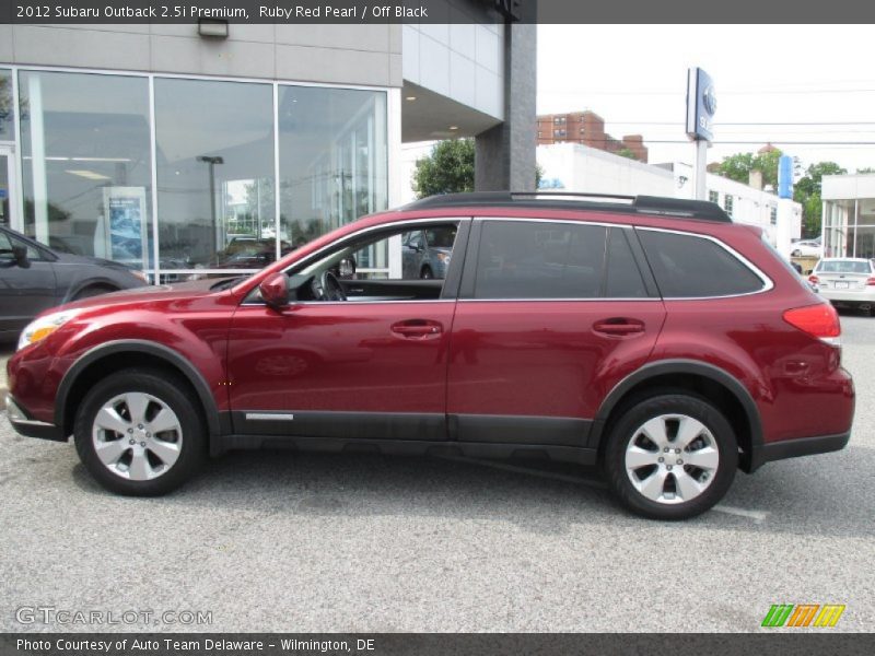 Ruby Red Pearl / Off Black 2012 Subaru Outback 2.5i Premium