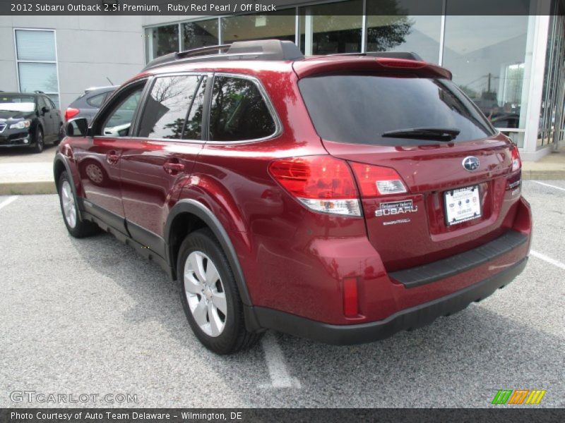 Ruby Red Pearl / Off Black 2012 Subaru Outback 2.5i Premium