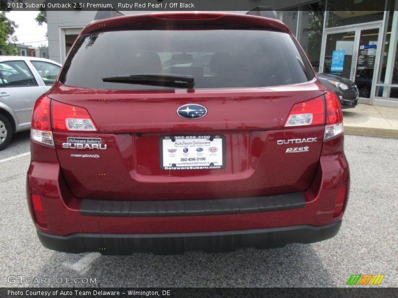 Ruby Red Pearl / Off Black 2012 Subaru Outback 2.5i Premium
