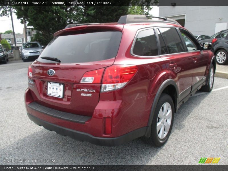 Ruby Red Pearl / Off Black 2012 Subaru Outback 2.5i Premium