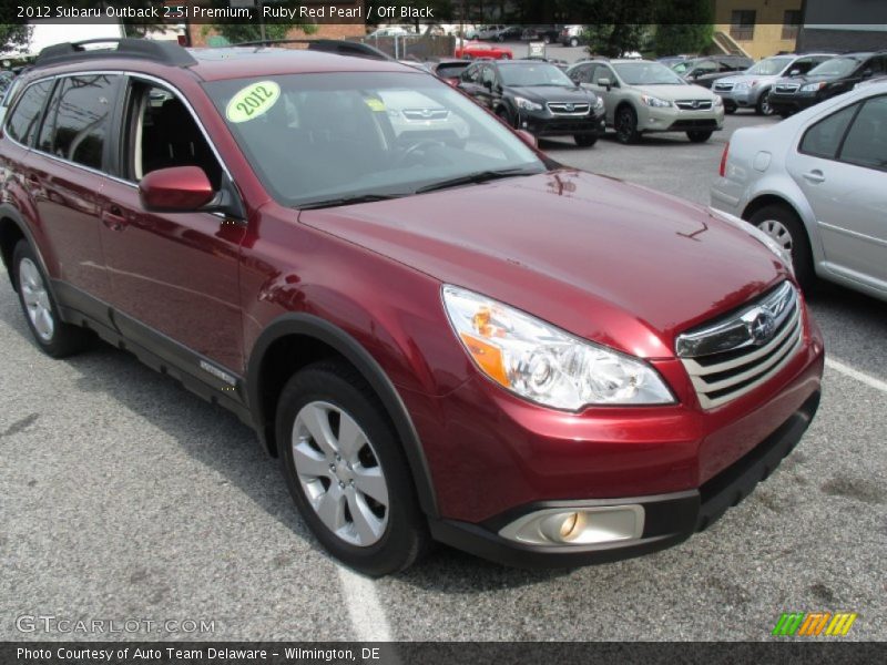 Ruby Red Pearl / Off Black 2012 Subaru Outback 2.5i Premium