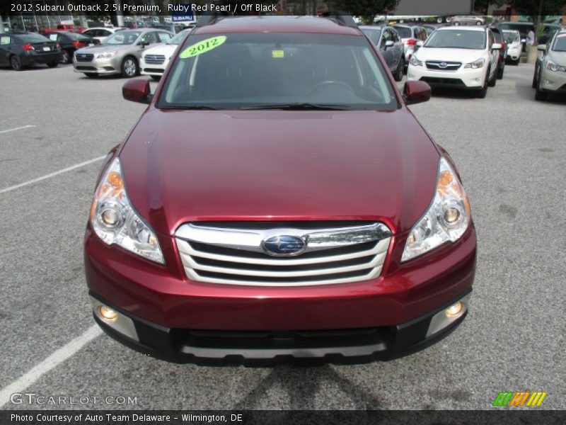 Ruby Red Pearl / Off Black 2012 Subaru Outback 2.5i Premium